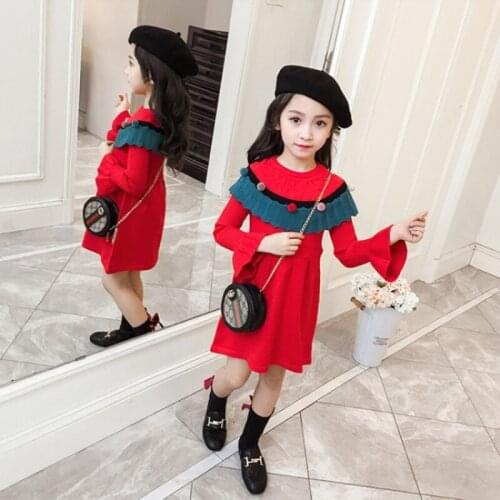 Girls Sweater Kids Babys Coat Outwear 2021 Casual Thicken Warm Winter Autumn Knitting Tops Pure Cotton Childrens Clothing