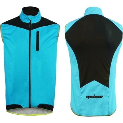 Outdoor Cycling Vest Men Windproof Waterproof Bike Bicycle Vest Breathable Reflective Sleeveless Motorcycle Jersey Rain Jacket