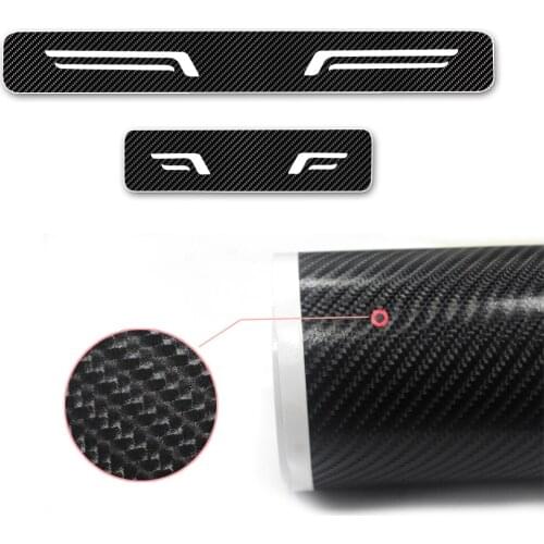 Universal Car Styling 4D Carbon Fiber Vinyl Sticker Car Door Sill Protector Scuff Door sill guard Car Accessories