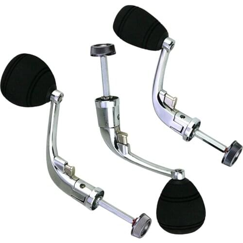 1PCS Spinning Fishing Reel Handle For 1000-7000 Fishing Wheel Full Metal Folding Rocker Arm EVA Handshake Rocking Handle Tackle