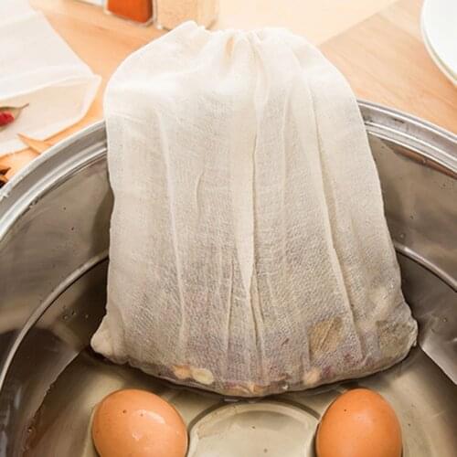 10pcs Drawstring Cotton Bags Muslin Bags For Soup Cooking Tea Making Coffee Filtering New Hot Selling