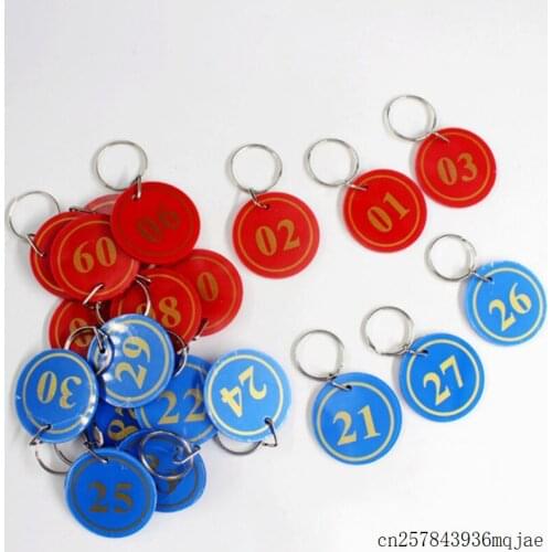 200pcs Acrylic Numbered Tags With Key Rings Numbers Label Checkroom ID Digit Cards Party Decorayion Key Tags
