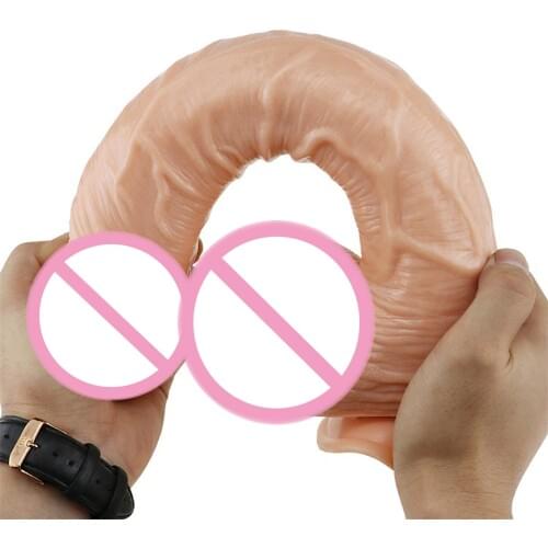 33.5*5.5CM Super Huge Dildos Strapon Thick Giant Realistic Dildo Anal Butt with Suction Cup Big Soft Penis Sex Toy For Women