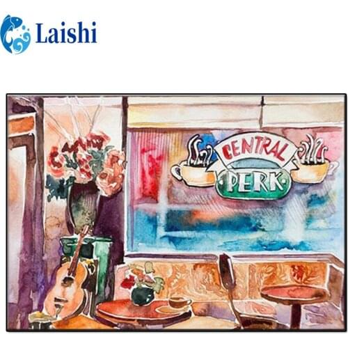 Diy Abstract doodle cafe decoration Diamond Painting Diamond Embroidered Rhinestone Picture Mosaic stitch cross Home Decoration