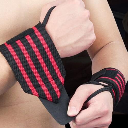 1 Piece Wrist Band Wraps Bandages Brace Weightlifting Wristband Support Powerlifting Wrist Protector for Gym Fitness Sports
