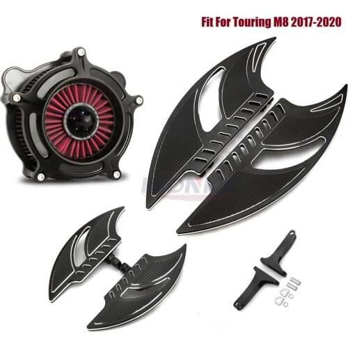 Black Floorboards Foot peg Air Cleaner Fit For harley 2017-2020 FLTRU Road Glide Ultra M8