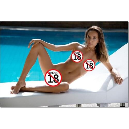 Sexy Girl Sunbathing Photo Decorative Posters and Prints Wall Art Canvas Painting Wall Picture For Living Room