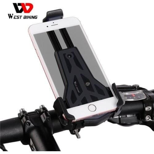 WEST BIKING Cycling Phone Stand 360 Degrees Rotate Mount 3.5-6.2 inch Phone Universal Bike Motorcycle Bracket MTB Bike Holders