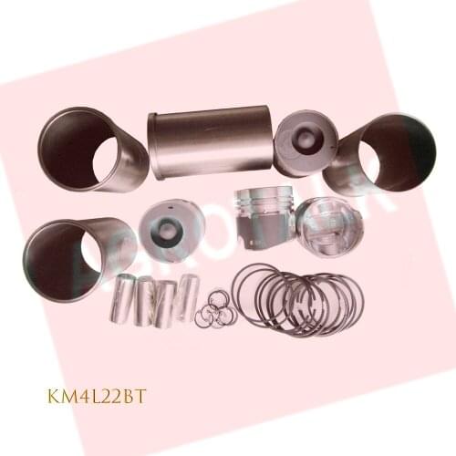 Set of piston , cylinder liners, piston rings and piston pin for Laidong KM4L22BT / KM4L22BD , the direct injection engine