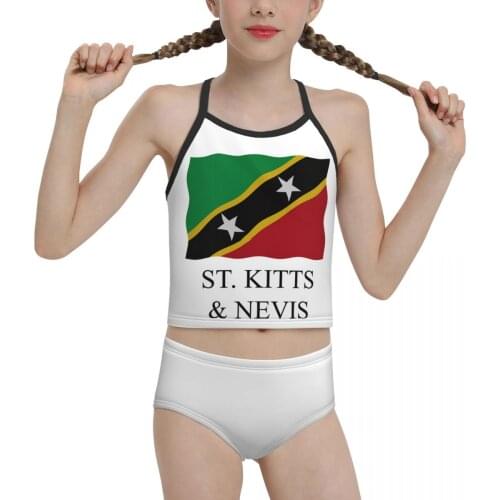 2021 swimming suit for junior high school Girls Print Bikini Wholesale Brand for Children Girl