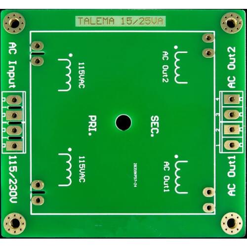 Square Blue Shell Welded Seal Ring Transformer 15VA 25VA Fixed Bottom Plate Base Circuit Board 2.0mm FR4 Immersion gold ENIG PCB