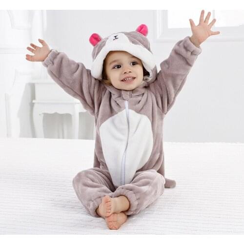 Melario Infant Baby Cartoon Romper Toddler Girl Boy Hooded Clothes Autumn Fall Winter Clothing Set Newborns Cute Flannel Pajamas