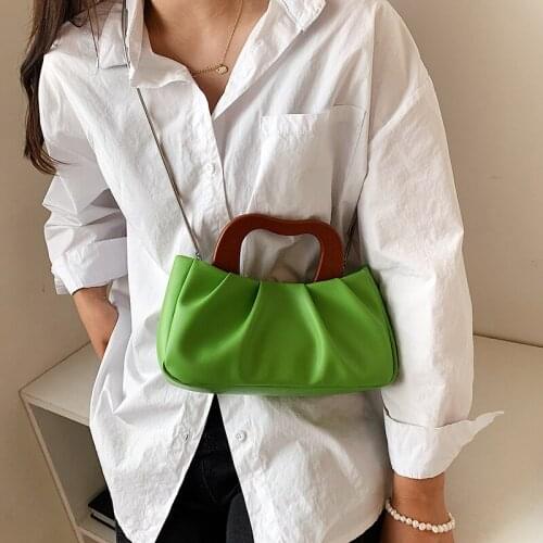 MJ Fashion Women Handbag PU Leather Cloud Bags 2021 Summer Chain Crossbody Shoulder Bag Female Small Tote Sac Bolsos Faminina