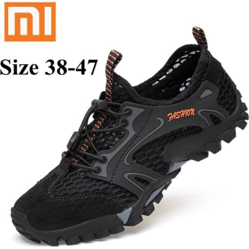 Xiaomi Men Mesh Aqua Shoes Outdoor Professional Non-slip Durable Trekking Upstream Shoes Male Cool Hiking Wading Water Sneakers