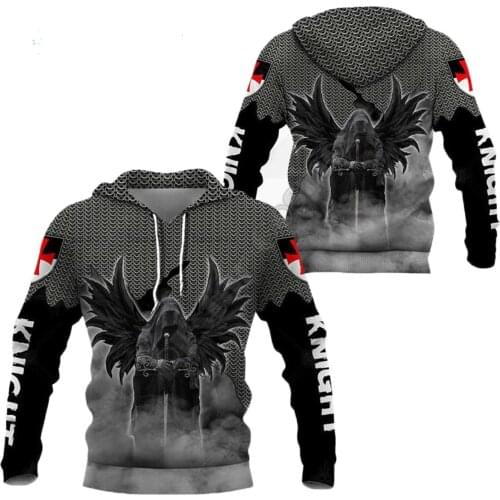 Knight Templar Wing 3D Printed Hoodies Fashion Pullover Men For Women Sweatshirts Sweater Cosplay Costumes 03