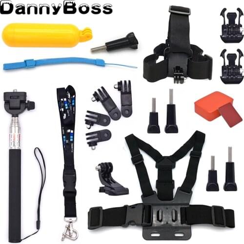 For Go pro Accessories Set Kit Monopod Head Strap For SJCAM for Gopro Hero 7 6 5 4 for Yi 4K Sport Camera Accessories