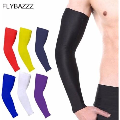 Men Breathable High Elastic Basketball Arm Sleeves Armband Soccer Volleyball Elbow Pads Support Brace Women Sports Accessories