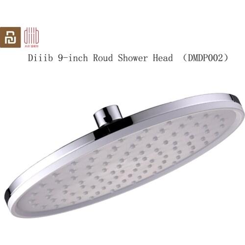 Diiib Dabai Shower Head 23x23cm 9-Inch Roud ABS Plastic Rain Rainfall Bathroom Top Sprayer Thin High Pressure