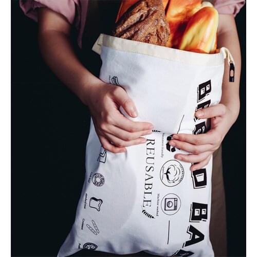 Organic Cotton TPU Bread Bag Reusable Premium Bread Bag Bakery Supplies Recyclable Sustainable Zero Waste vegetarian Friendly