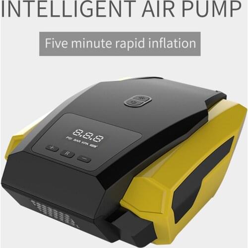 DC 12V Portable Inflator Pump Car Air Compressor Smart Digital Tire Pressure Detection Auto Tire Pump for Car Bike Motorcycle