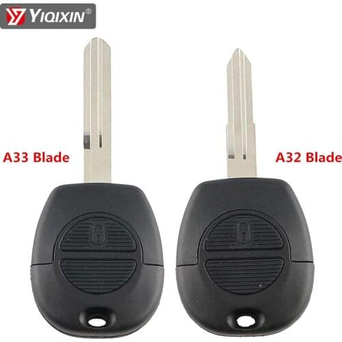 YIQIXIN 2 Button Remote Fob Car Key Shell For Nissan Almera Maxima Micra Primera Serena Terrano Navara X-Trail A32/A33 Blade