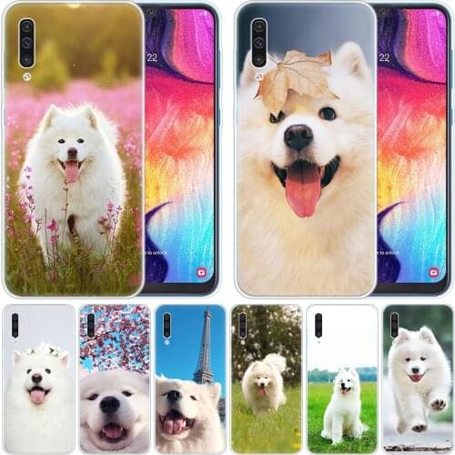 Luxury Soft Silicone Case Animal samoyed Dogs for Samsung Galaxy A50 A70 A80 A40 A30 A20 A10 A20E A2 CORE A9 A8 A7 A6 Plus 2018