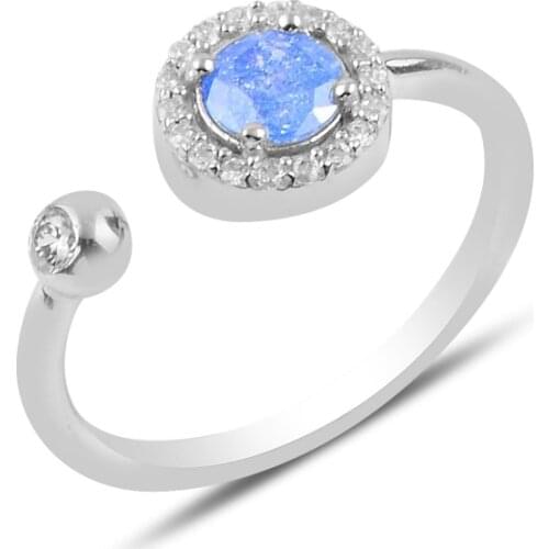 Silverlina Sterling Silver Solitaire Zircon Cubic Zirconia Adjustable Tall Ring