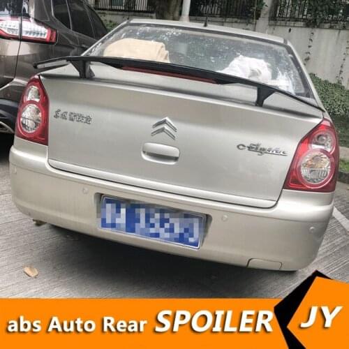 For Elysee Spoiler 2011-2019 Citroen Elysee spoiler TF High Quality ABS Material Car Rear Wing Primer Color Rear Spoiler