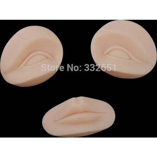 Lip and eyeline tattoo practice skin permanent makeup training practice tattoos skin sets for beginners 5 sets