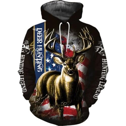 Camo AMO HUNTING ANIMALS deer ART 3D Hoodies Hoodie Men Women New Fashion Hooded Sweatshirt Long Sleeve casual Pullover-11