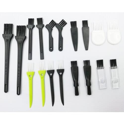 18pcs Nylon Portable Cleaning Brushes Plastic Lightweight Replacement Hairbrush Cleaning Brush For Razor Shaver Beard Clipper