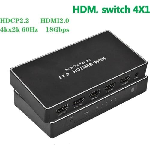 4K 2K 4x1 HDMI-compatible Cable Splitter HD 1080P Video Switcher Adapter 4 Input 1 Output Port for Xbox PS4 DVD HDTV PC TV