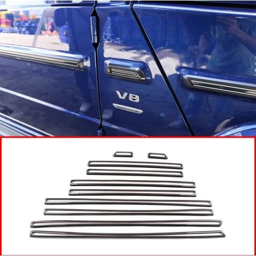 ABS Glosy Black Door Trim Bright Strip Body Trims For Mercedes-Benz G-Class G500 W463 19-20 Car Accessories