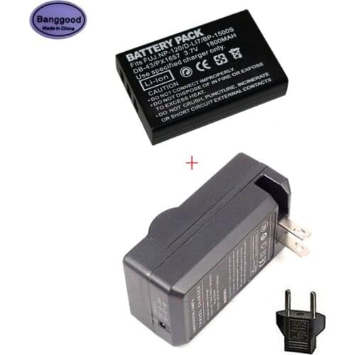 Banggood 1800mAh D-LI7 DLI7 D-L17 NP120 NP-120 Camera Battery For Pentax Optio MX MX4 450 750 Fujifilm Fuji FinePix F10 F11 M603
