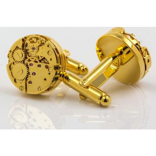 KFLK brand wedding present mechanical movement cufflinks men cufflinks round button 2020 new products