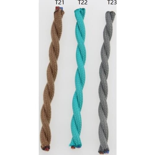 100 meters/lot 2x 0.75mm2 Colored Twisted Wire Twisted Cable Textile Braided Electrical Wire