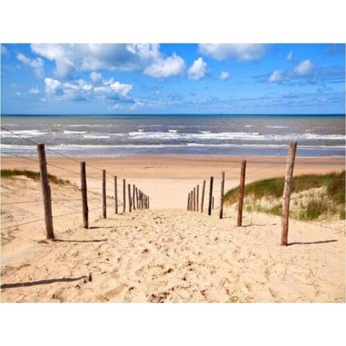 Dpsupr Diamond Painting 5D Full Square/Round Daimond Rhinestone Embroidery Painting Beach Scenery Cross Stitch Mosaic Picture