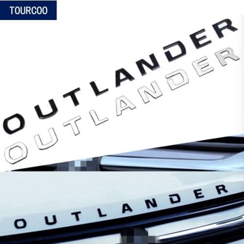 For OUTLANDER 13-19 Hood Emblem Badge Letter Stickers Car Styling Modification Accessories