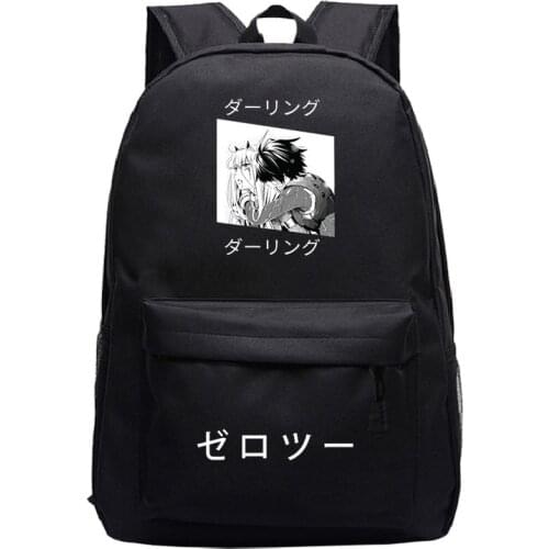 Hot Sale DARLING In The FRANXX Anime Backpack Kids Boys Girls School Backpacks Men Women New Laptop Bags Students Book Rucksack