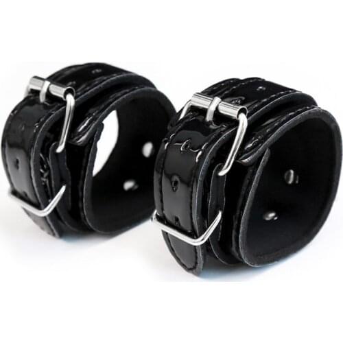 Leather bdsm bondage hand cuffs adult games restraints handcuffs sex toys for couples torture erotic tools sexshop