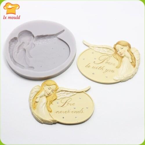LXYY New Blessing Angel Chocolate Fondant Cake Decoration Aromatherapy Gypsum Silicone Baking Molds