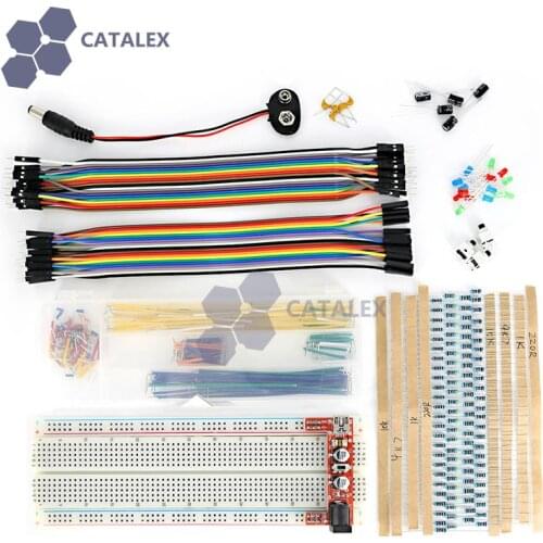 Breadboard Tools Kit w/ Breadboard Power Module / Jumper Wire / Resistor / LED / Button for Arduino DIY
