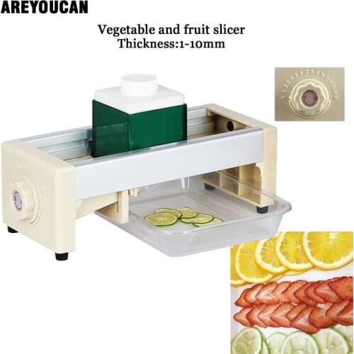 AREYOUCAN Push Food Onion Chooper,Kitchen accessories Vegetable Slicer,Fruit Cheese Cutter with 1-10mm Dicing Blades knife