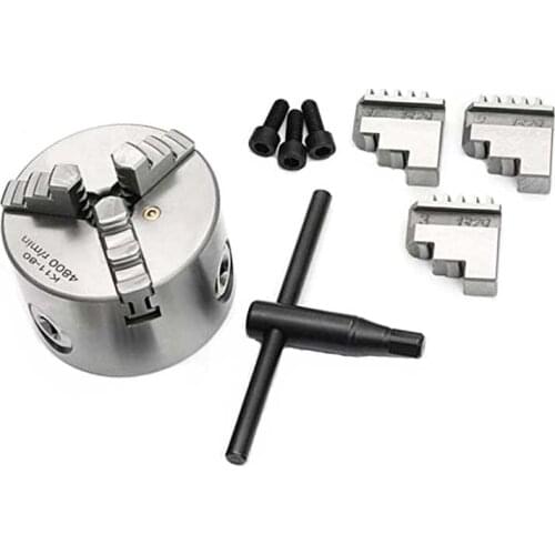 New 3 inch 3 Jaw Lathe Chuck Self-Centering K11 80 80mm chuck with Wrench and Screws Hardened