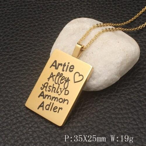 Mothers Day Gift Necklace Pendants Fashion Newest Stainless Steel Jewelry For Mom Free Chain C9P4203