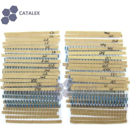 1/4W Colored Ring Resistor Pack 10 ohm - 1M ohm / 30 x 20 PCS for DIY project
