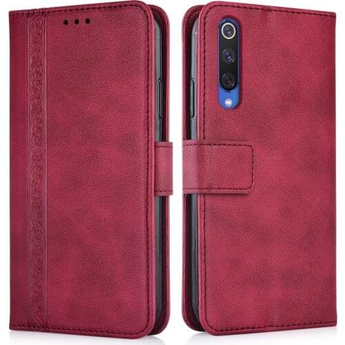 Luxury Flip Wallet Leather Case for Xiaomi Mi 9 Lite Magnetic Book Protect phone back Cover