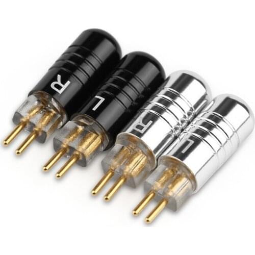 DIY Headphone Plug 0.78mm Earphone Pin For W4R UM3X UM3RC UE11 UE18 JH13 JH16 ES3 Splice Adapter Gold Plated Black Silver