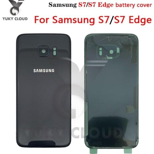 For SAMSUNG Galaxy S7 G930F/S7 Edge G935F Back Glass Battery Cover Rear Door Housing Case SAMSUNG S7 S7Edge Back Glass Cover