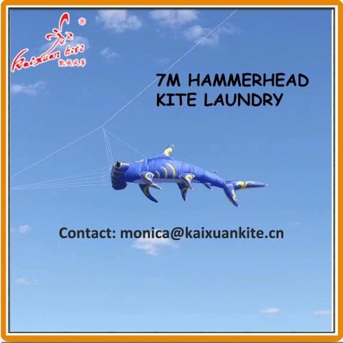 Hammerhead shark Line Laundry, inflatable show kite from Weifang kaixuan kite factory